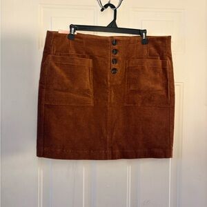 A Beautifull Soul Brown Corduroy Mini Skirt. Size 14